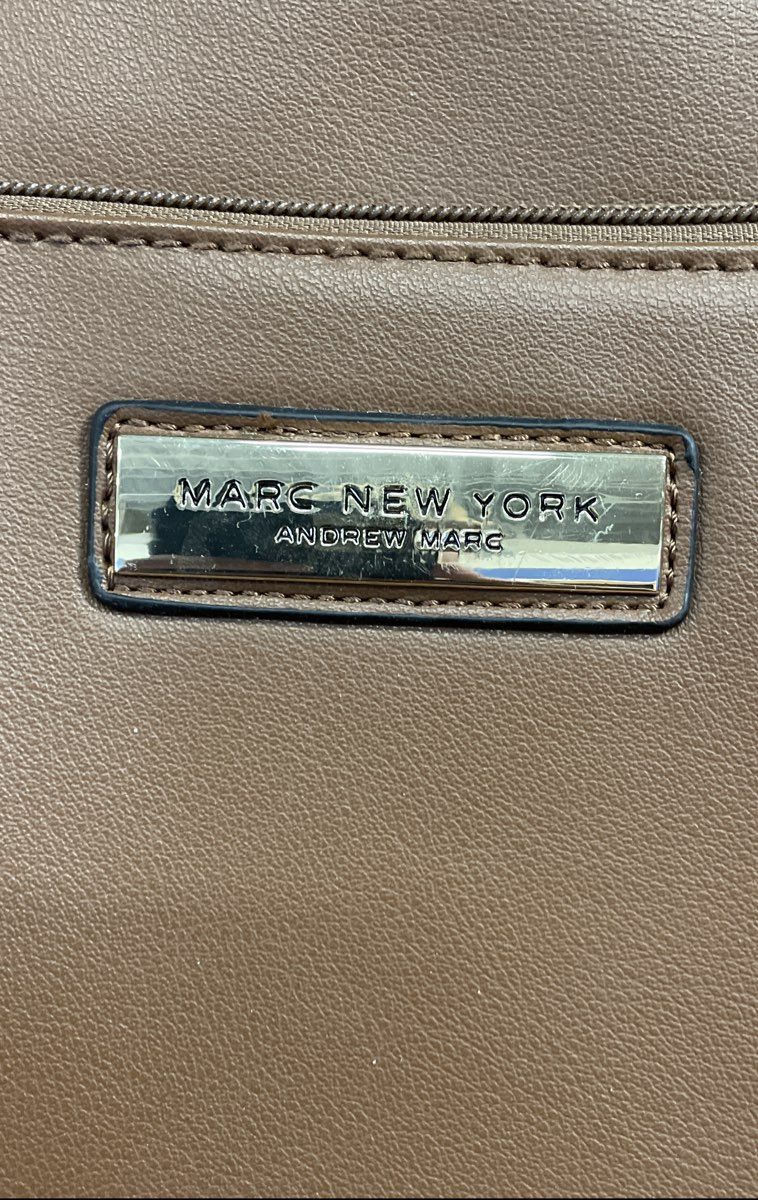 Marc New York Andrew Marc Brown Backpack Purse Handbag Gold Tone Hardware