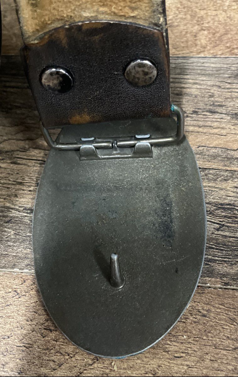 Vintage Coca-Cola Belt Buckle With Leather Belt Advertising 5 Cents Fountains