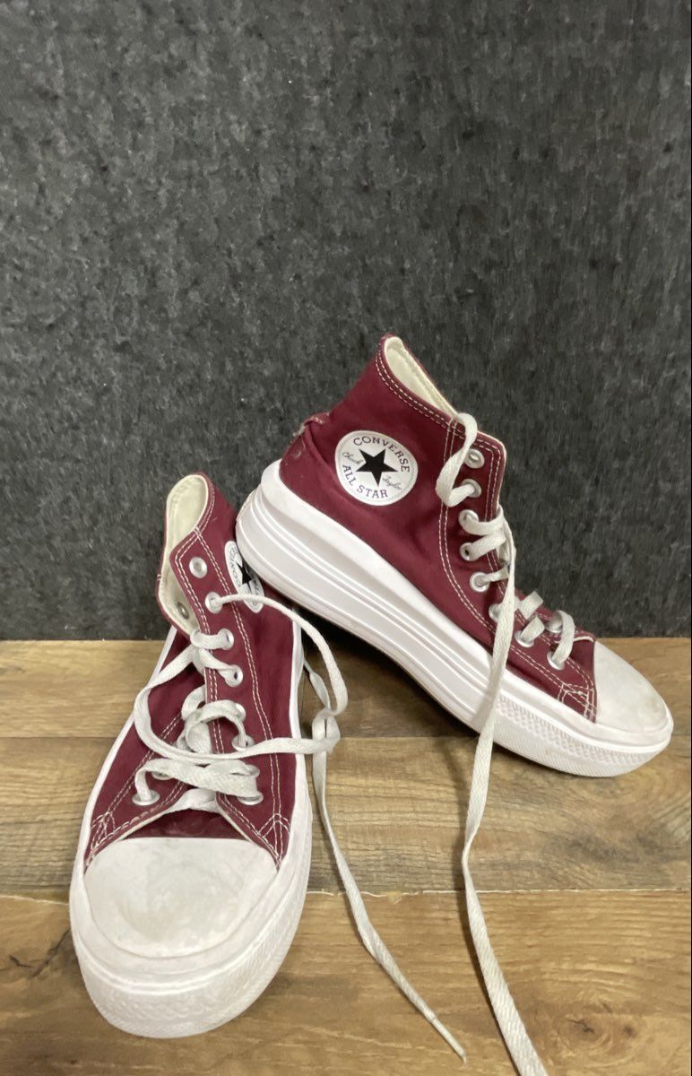 Converse Chuck Taylor All Star Move High Top Burgundy Women's Size 9