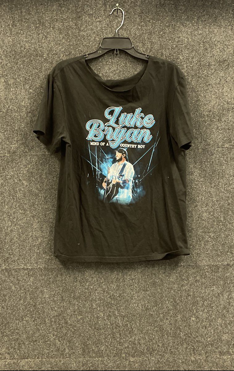 Luke Bryan Mind of a Country Boy 2024 Tour T-Shirt Black Graphic Sz L/XL