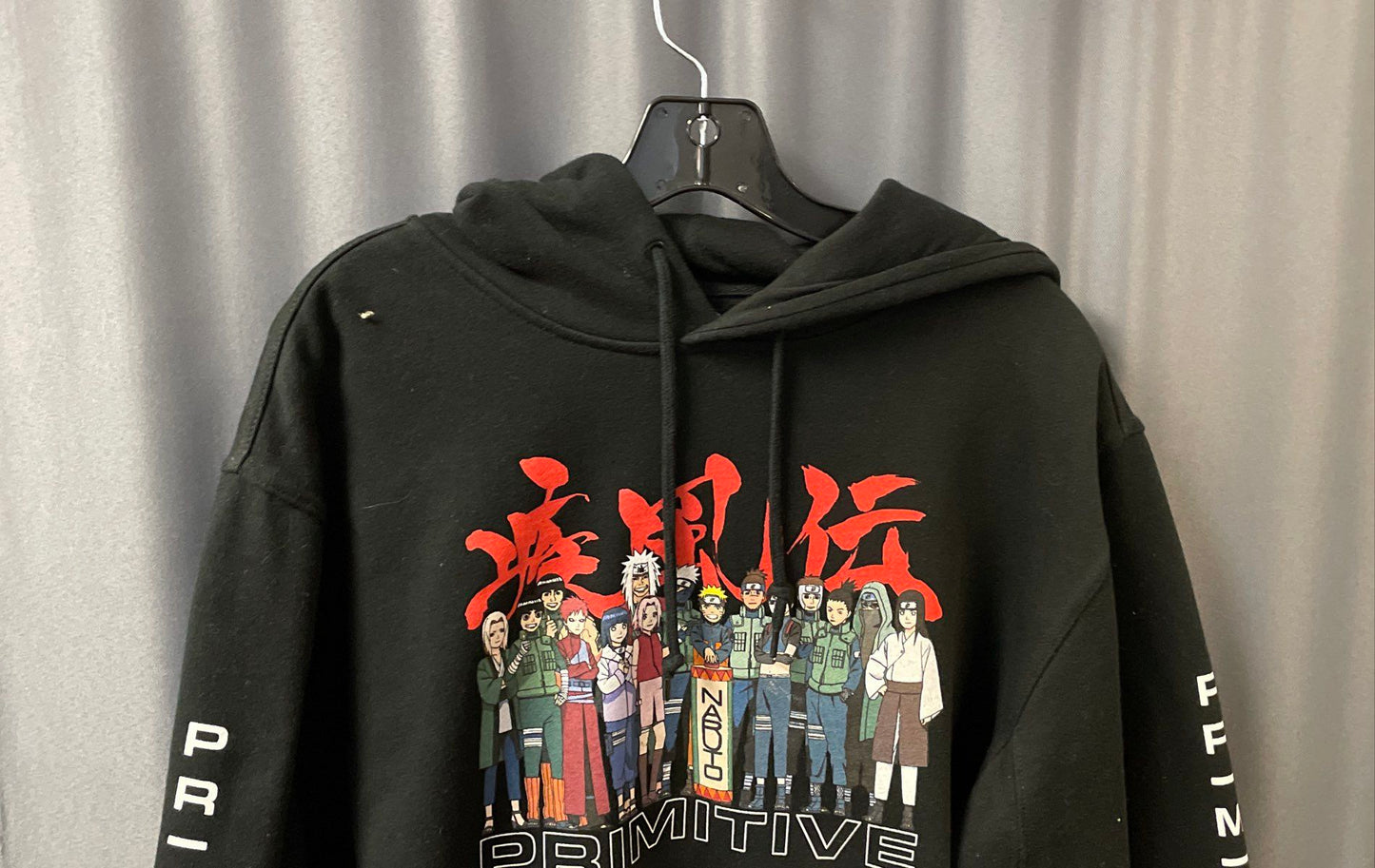 Primitive x Naruto Shippuden Men's Black Pullover Hoodie Graphic Sz M