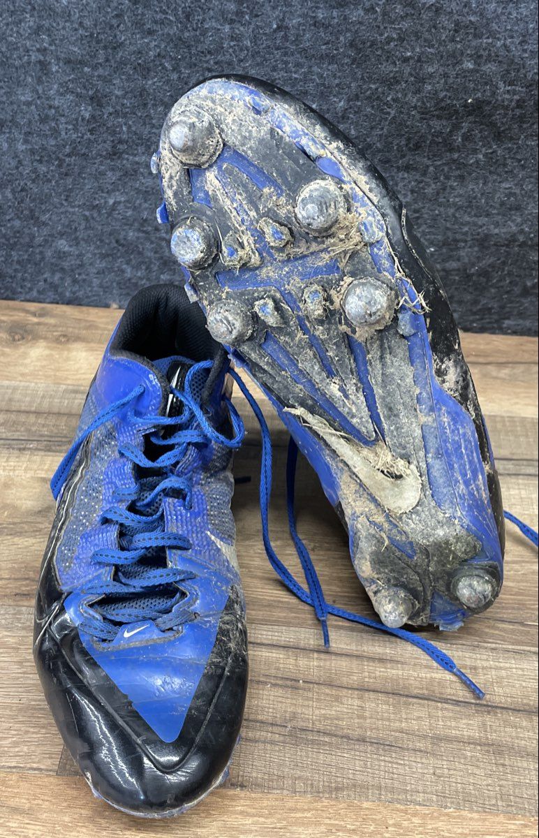 Nike Alpha Pro FlyWire Blue Black Football Cleats Men's Size 11.5 599025-040