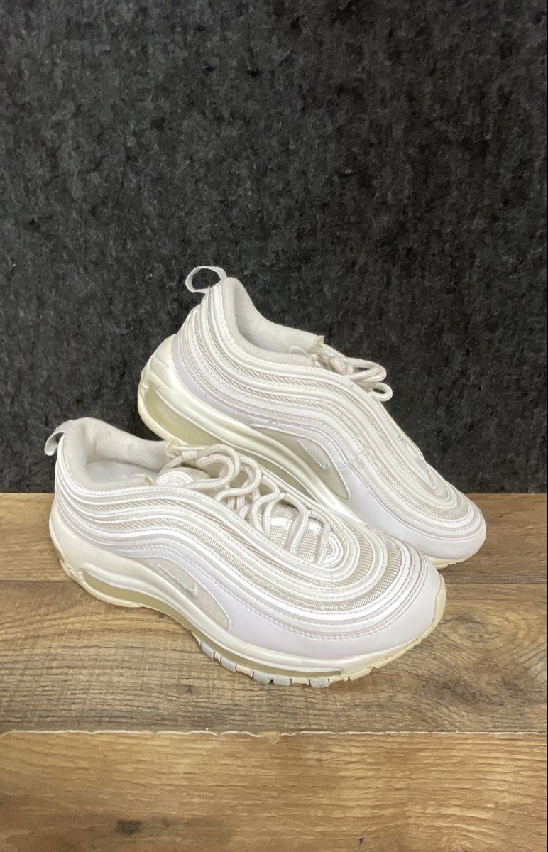 Nike Air Max 97 Triple White Women's Sneakers 921733-100 Size 7.5