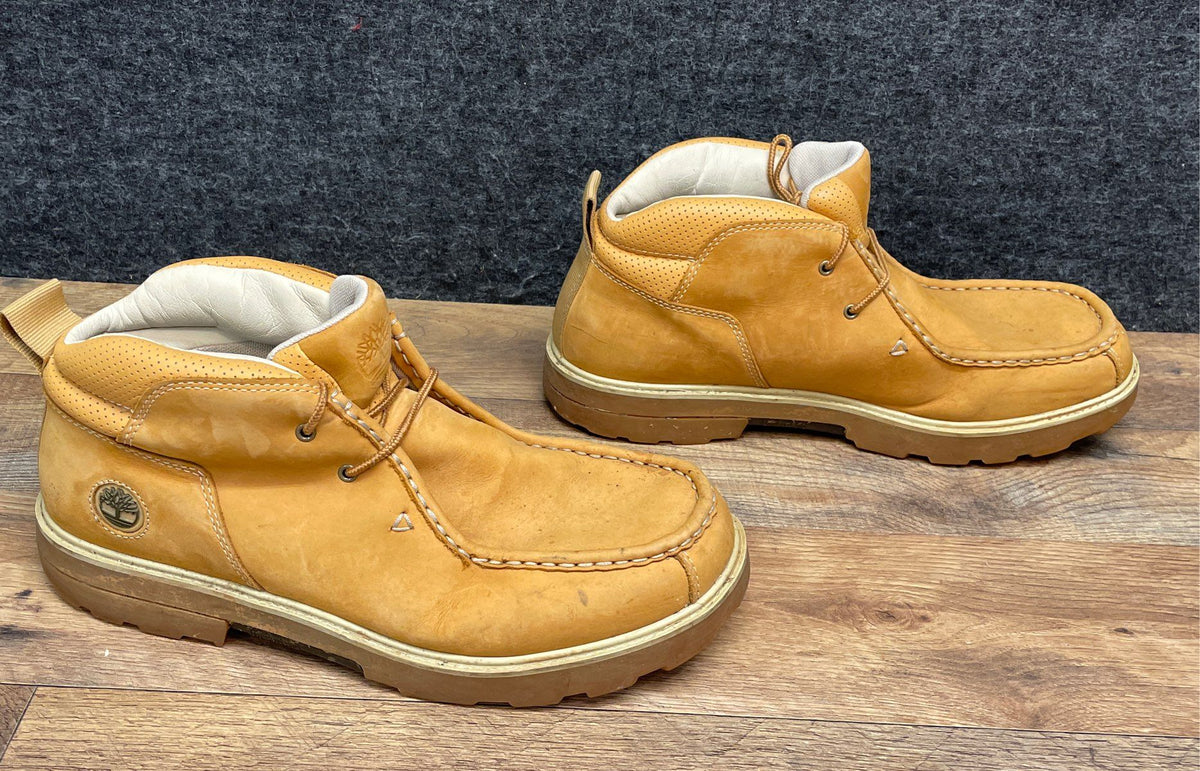 Timberland Newmarket 41053 Moc Toe Wheat Nubuck Chukka Boots Men's Size 12M