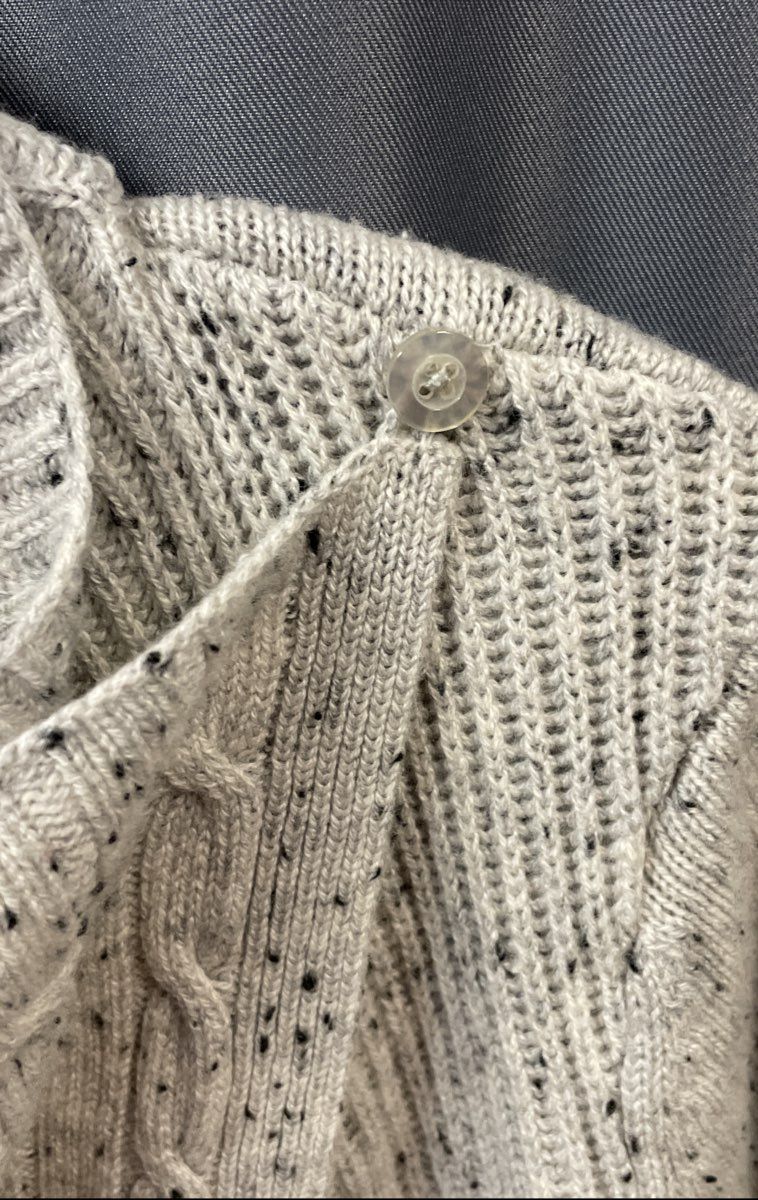 Vineyard Vines Women's Gray Speckled Wool Cashmere Wrap Cardigan Size L