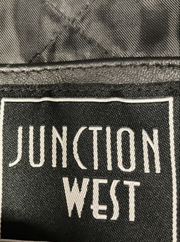 Vintage Junction West Men's Black Genuine Leather Quilted Bomber Jacket Sz M