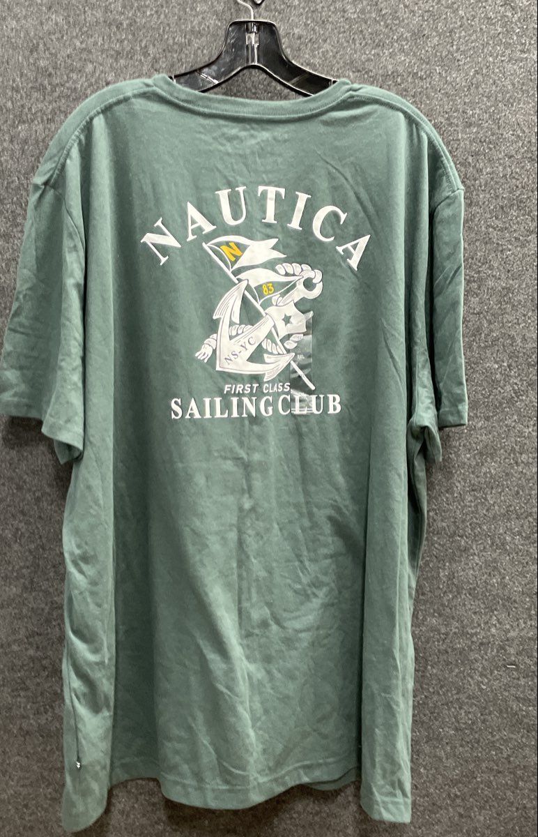 Nautica Men's Bayou Green Sailing Club Graphic T-Shirt Anchor Sz 3XL NWT