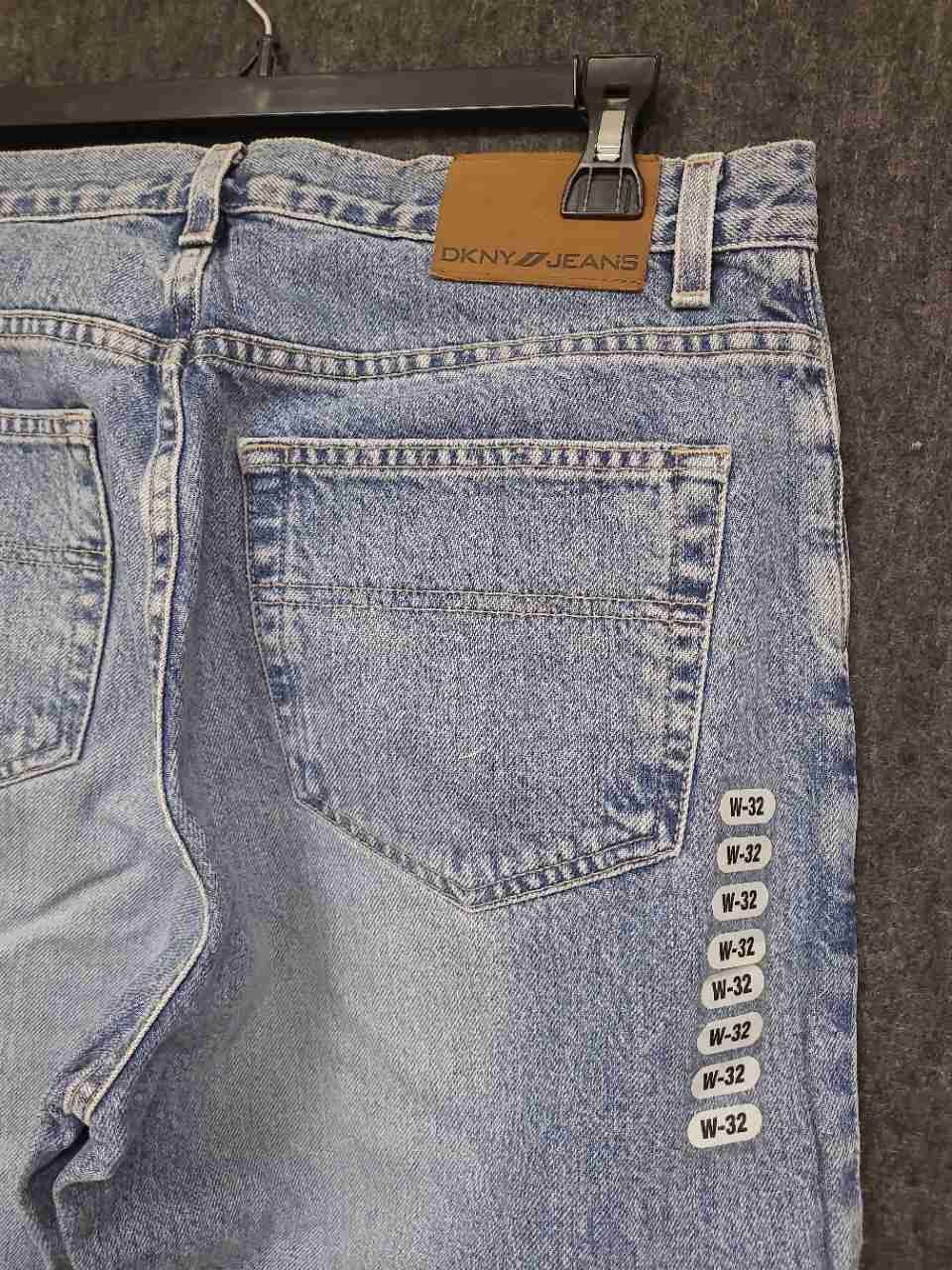 Vintage 90s DKNY Jeans Men's Light Wash Straight Leg 100% Cotton Sz 32x34