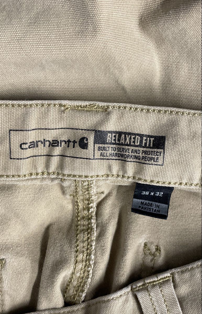 Carhartt Men's Rugged Flex Relaxed Fit Canvas Work Pants Tan 36x32