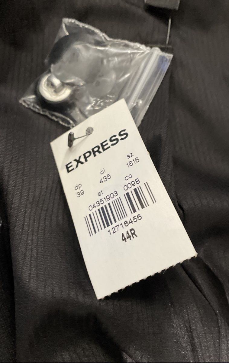 Express Men's Black Tuxedo Jacket Stretch Classic Wrinkle Resist Sz 44R NWT