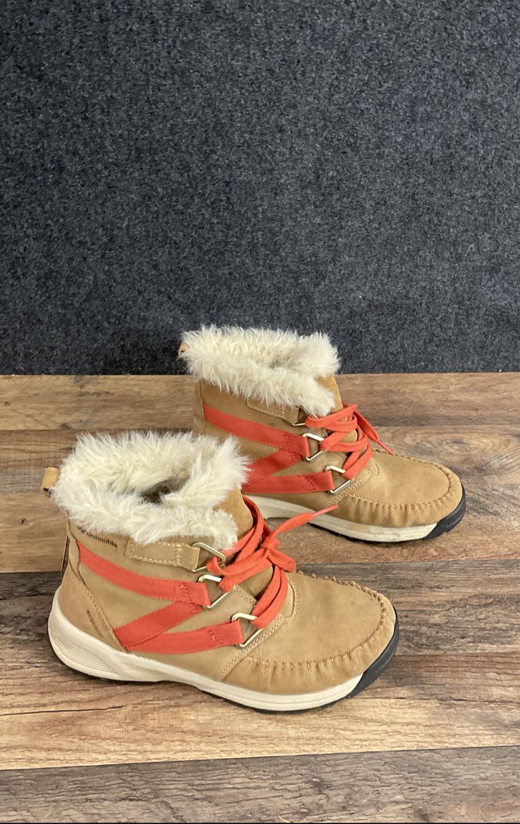 Columbia Minx Shorty III Waterproof Winter Boots Elk Orange Women's Size 7.5