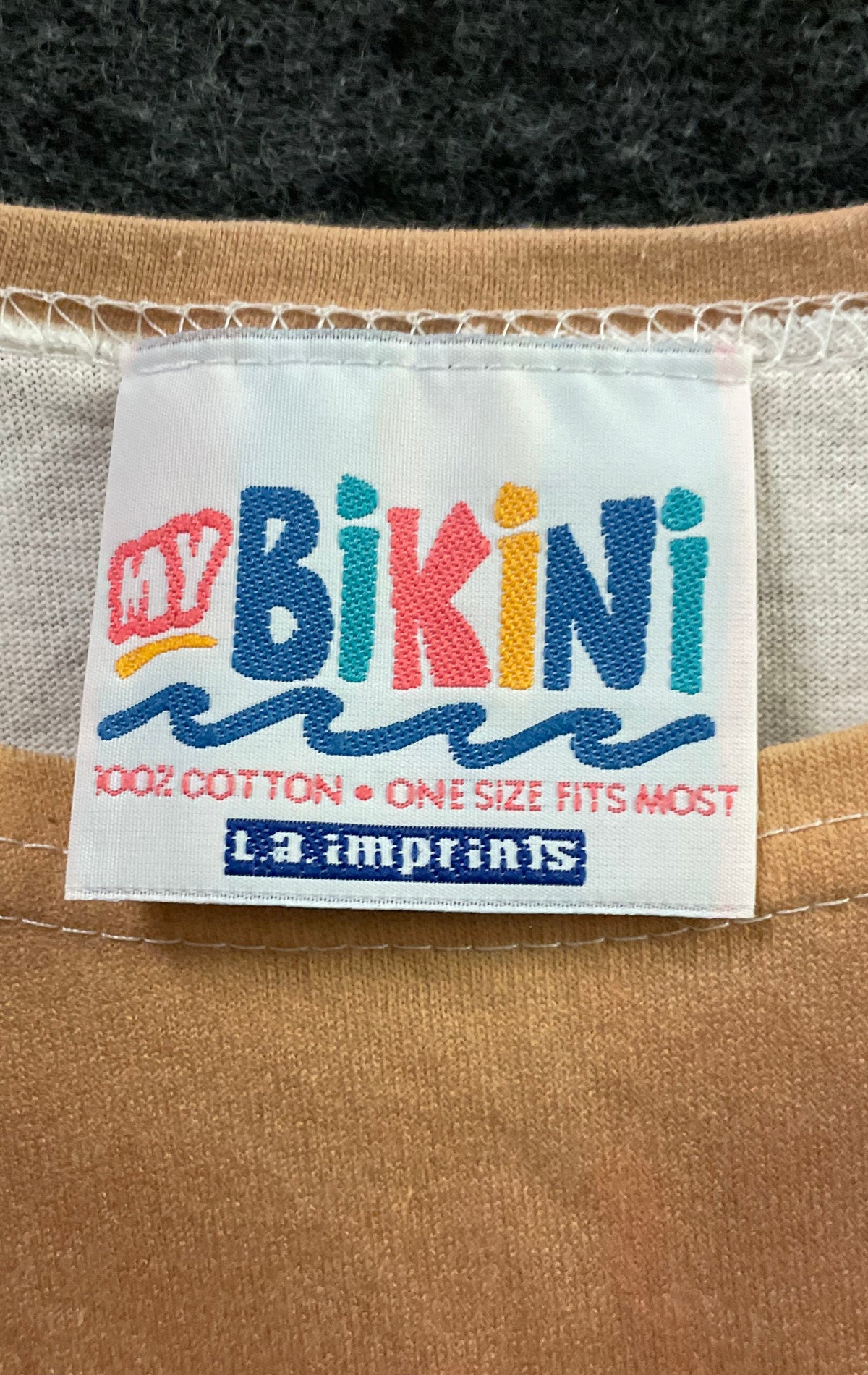 Vintage 90s LA Imprints Bikini Body Novelty T-Shirt Cover Up Sz One Size