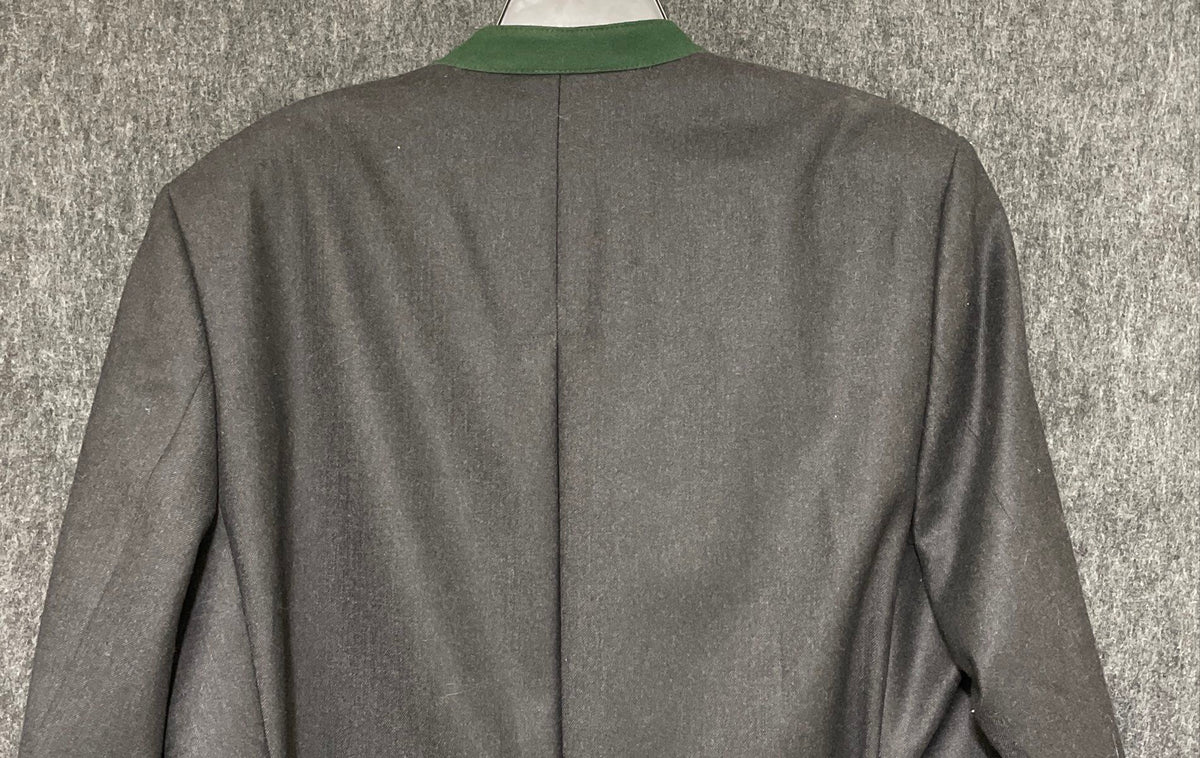 Vintage Allwerk Men's Gray Loden Blazer Jacket Austrian Trachten Wool Sz 25