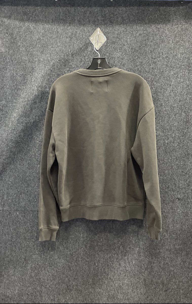 G-Star Raw Women's Olive Green Logo Crewneck Sweatshirt Dropped Shoulder Sz M
