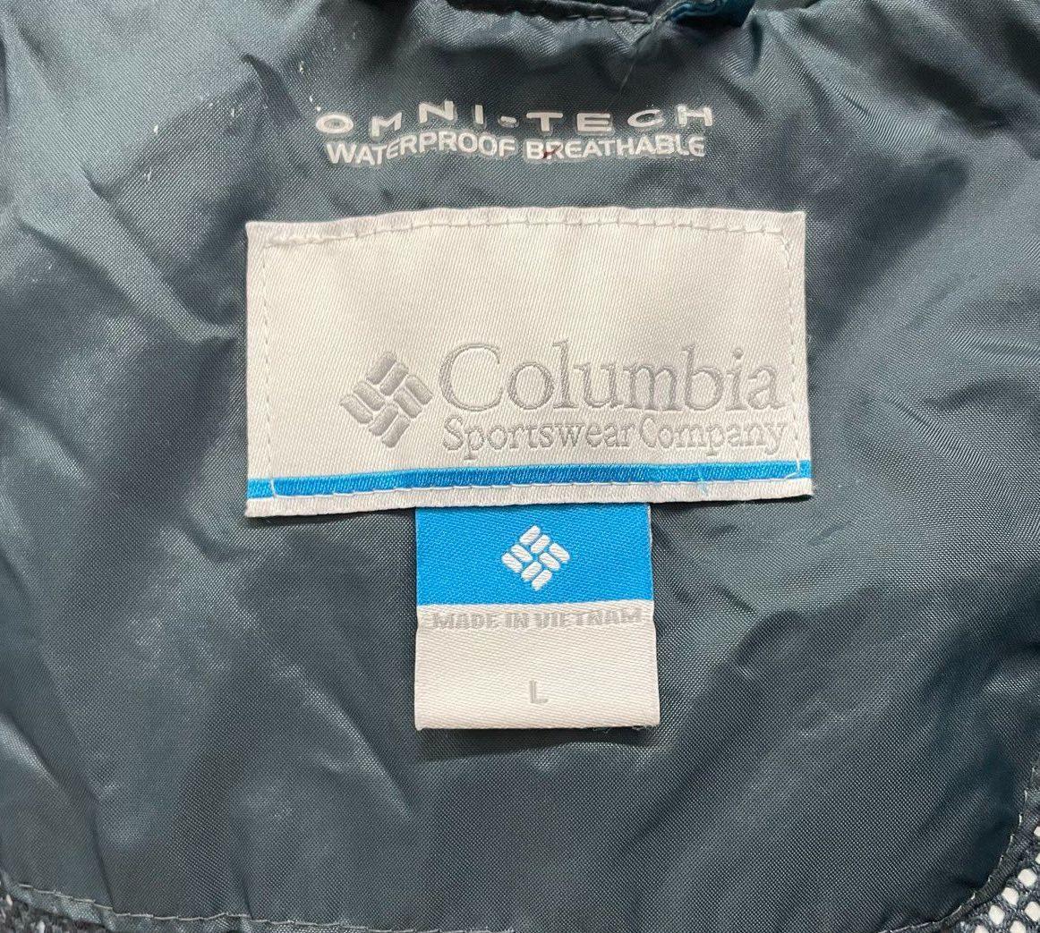 Columbia Women's Teal Arcadia II Omni-Tech Waterproof Hooded Rain Jacket L