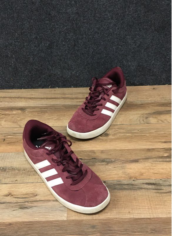Adidas VL Court 3.0 Shadow Red Off White Youth Sneakers Size 7