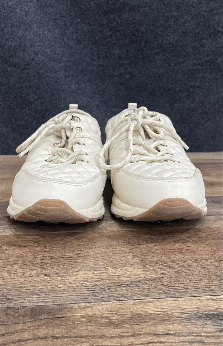 Rachel Zoe Michaela Off White Quilted Fashion Sneakers Size 11