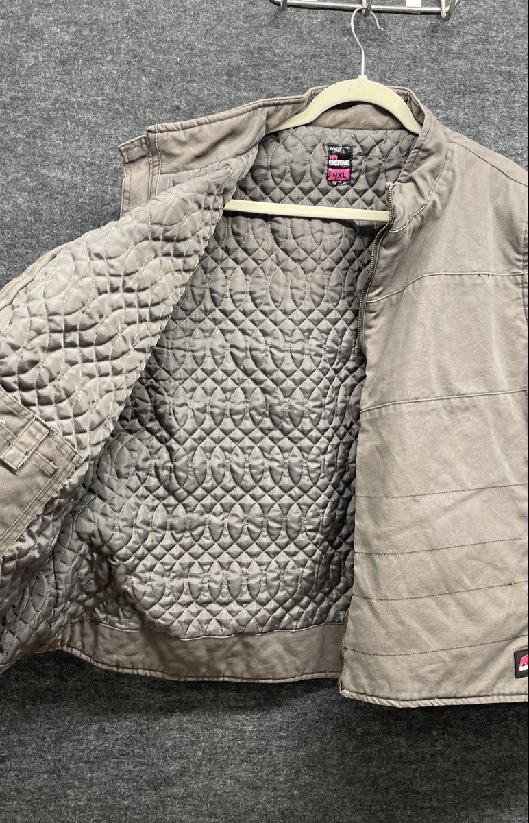 Berne Women's Brown Quilted Lined Canvas Workwear Full Zip Vest Sz 4XL