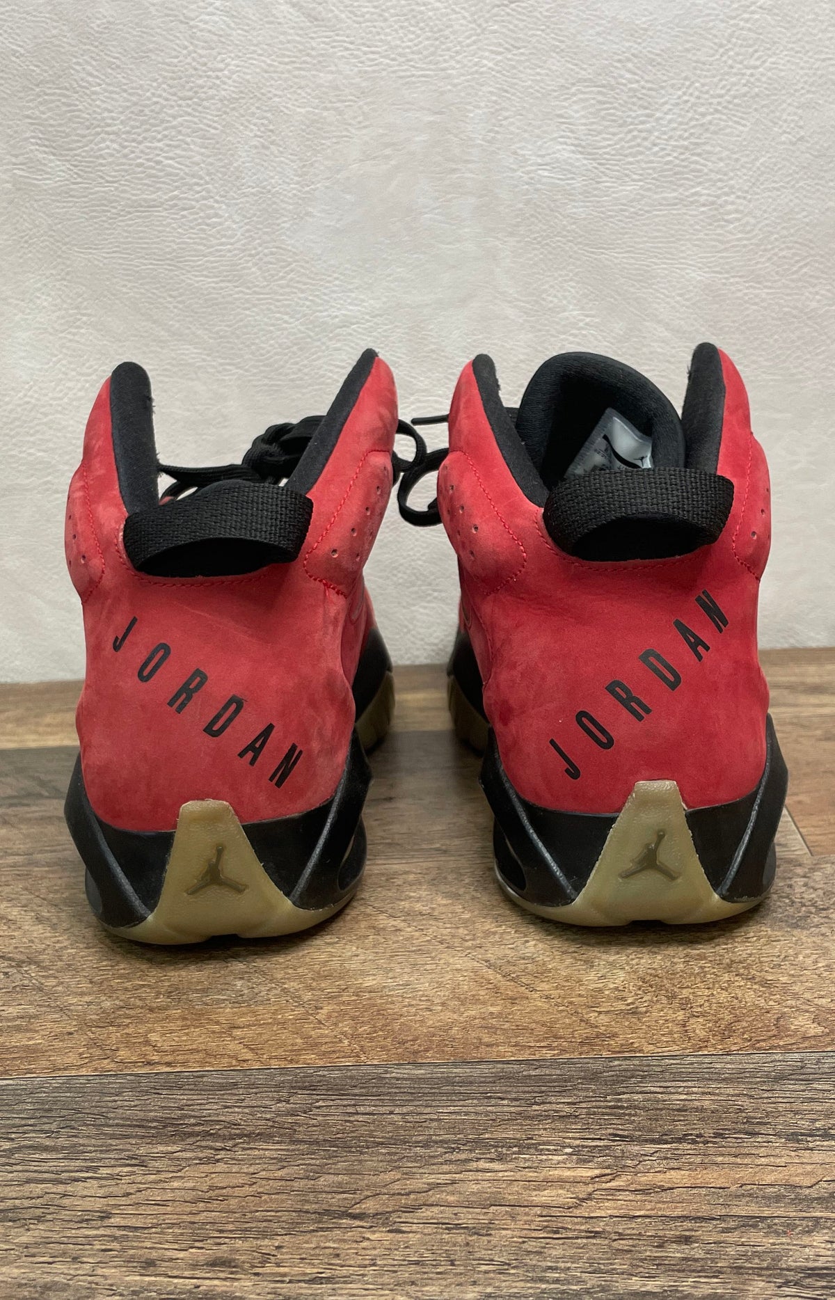 Nike Jordan True Flight Gym Red Black High Top Basketball Shoes Size 8.5