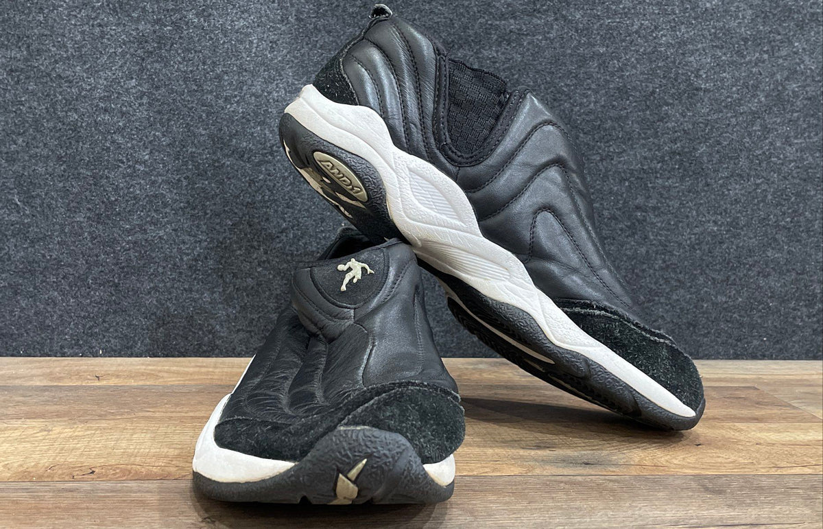 Vintage 2000s AND1 Chosen One Black White Leather Basketball Shoes Size 12