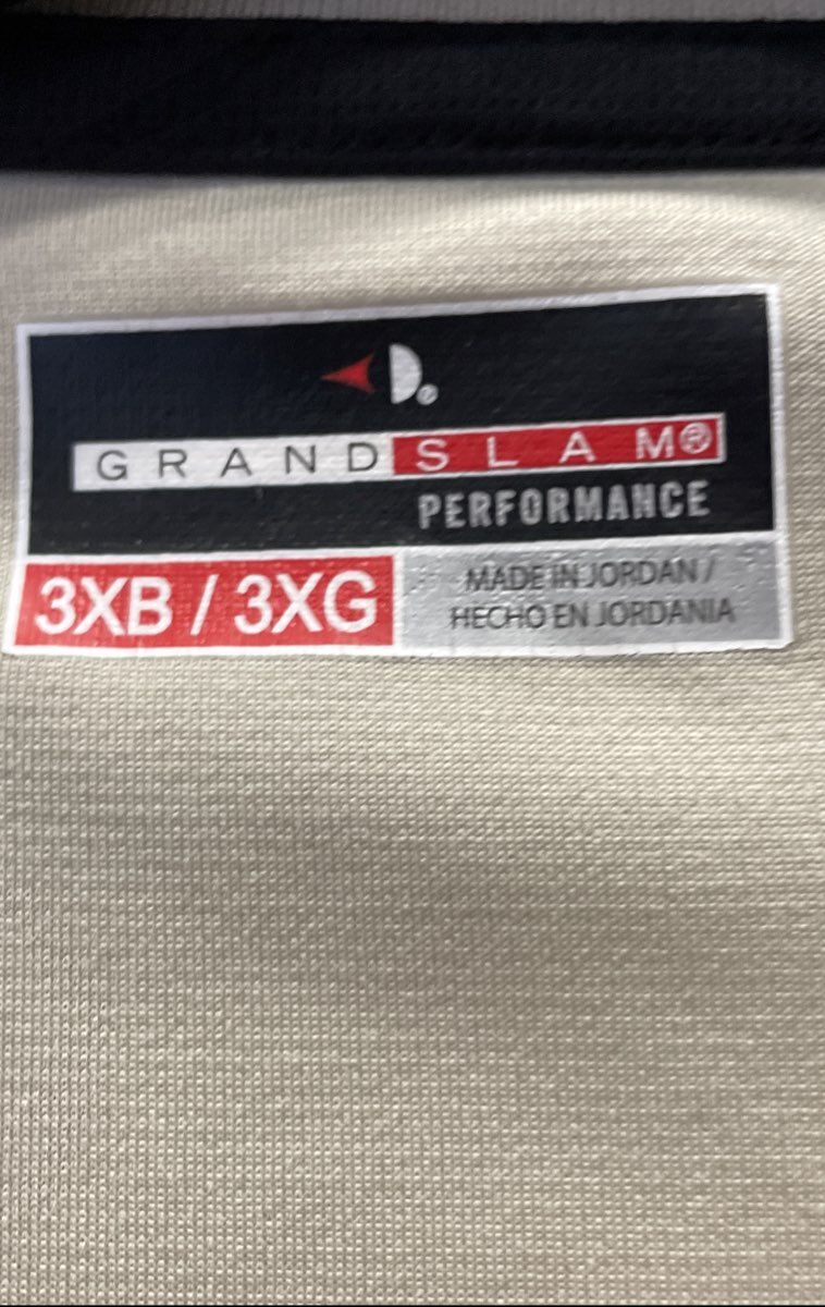 Grand Slam Men's Beige Black Performance Golf Polo Shirt Size 3XB