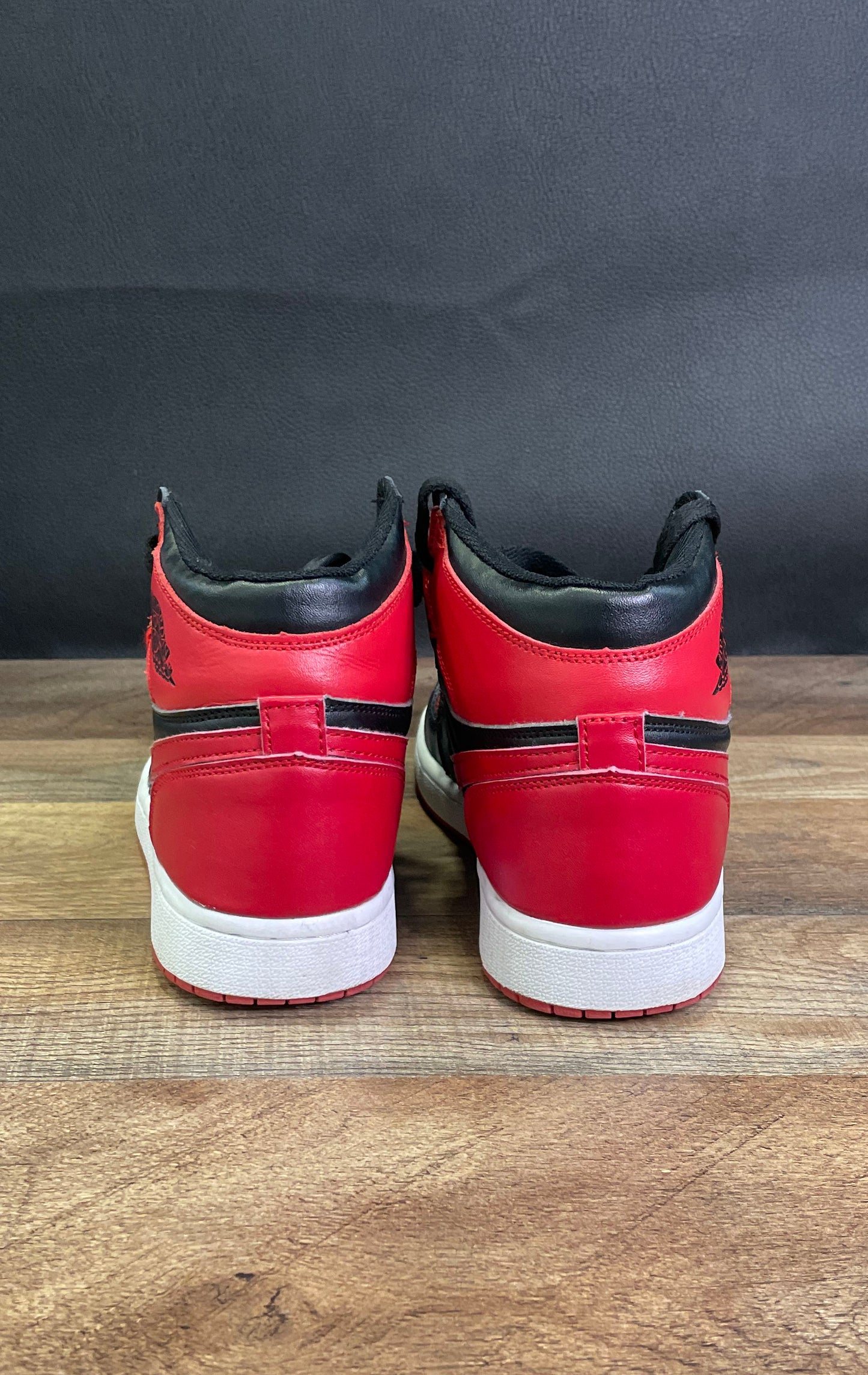 Nike Air Jordan 1 Retro High OG Bred Black Red High Top Sneakers Size 7