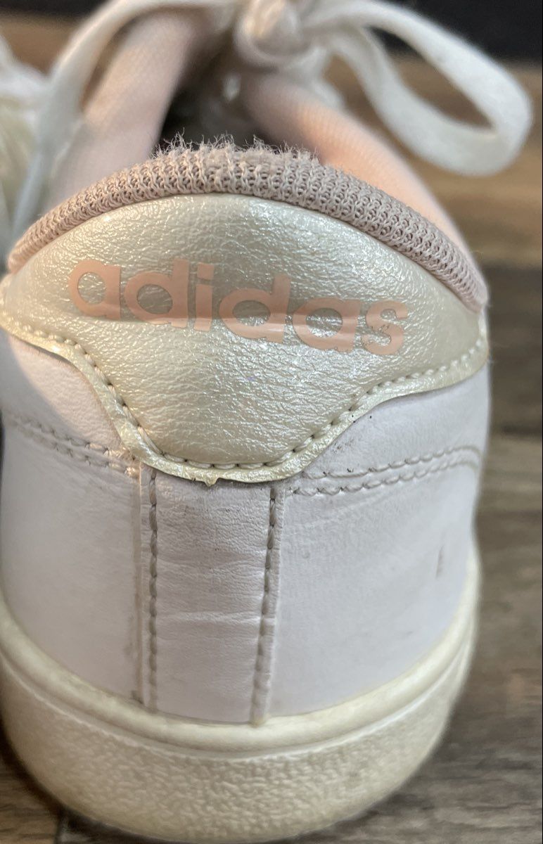 Adidas Advantage Clean VS White Iridescent Stripes Women's Sneakers Size 5.5