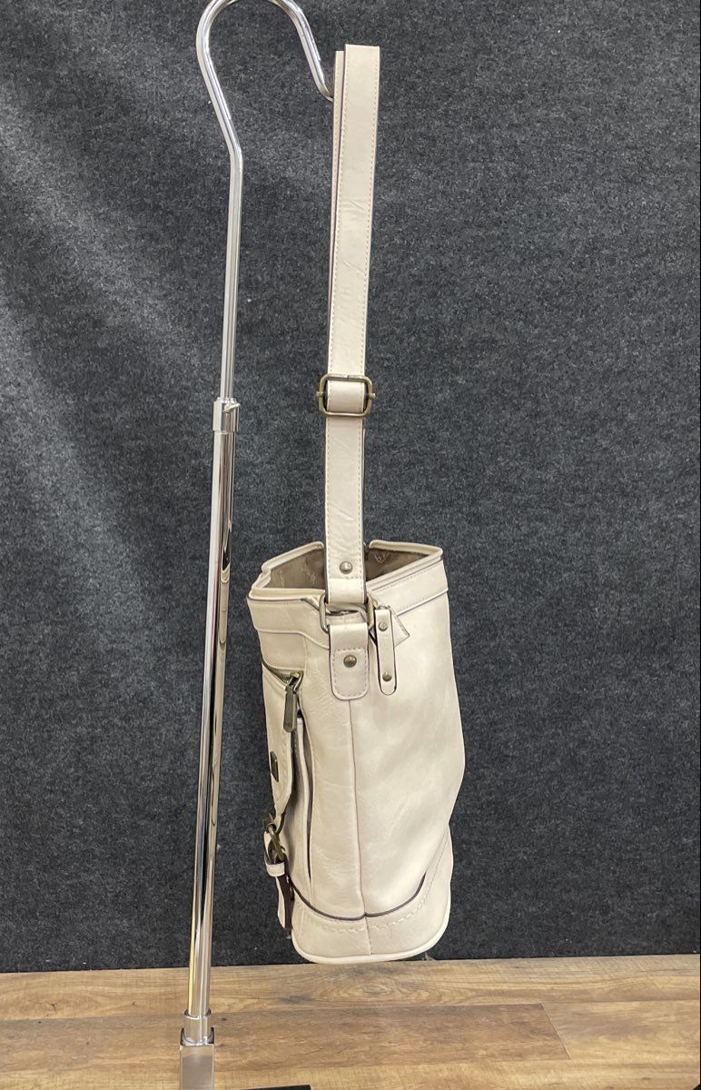 b.o.c. Born Concept Off White Faux Leather Crossbody Bag Brass Hardware
