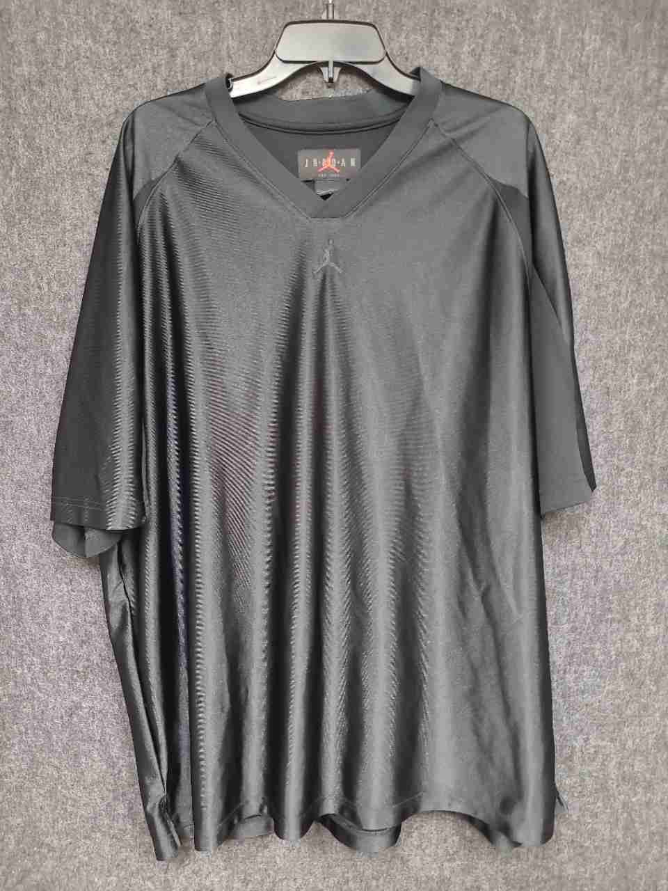 Jordan Men's V-Neck Basketball Jersey Shirt Black Tonal 23 Graphic Sz XXL