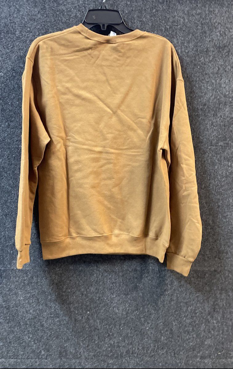 Jerzees Men's Tan Life Is Better Around A Campfire Graphic Sweatshirt Sz M