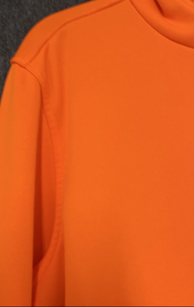 Under Armour Men's Orange Armour Fleece Vertical Wordmark Hoodie Sz M