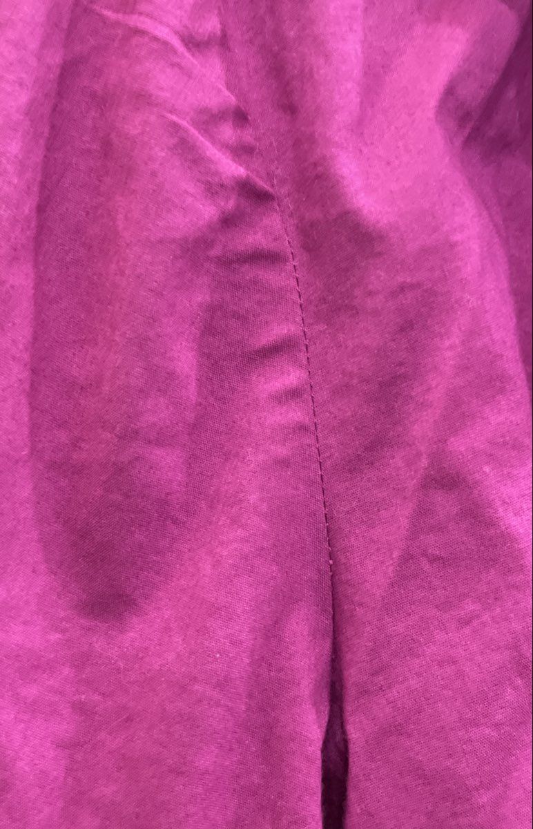 Ann Taylor Women's Magenta Purple Stretch Cotton Button Up Blouse Size 12