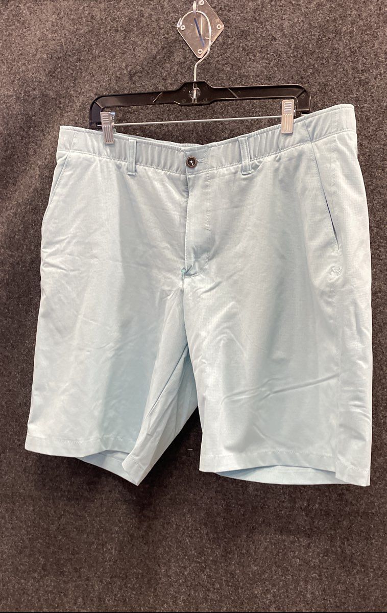 Under Armour Men's Light Blue Match Play Golf Shorts HeatGear Loose Sz 40
