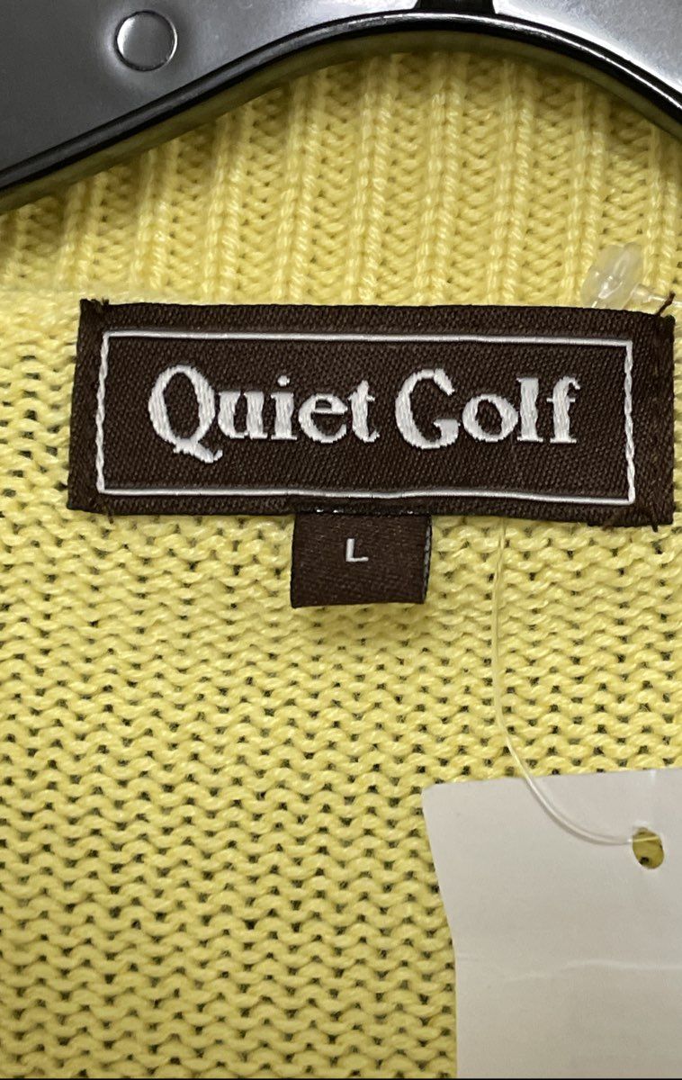 Quiet Golf Men's Yellow Cashmere Blend Button Front Cardigan Sweater Sz L