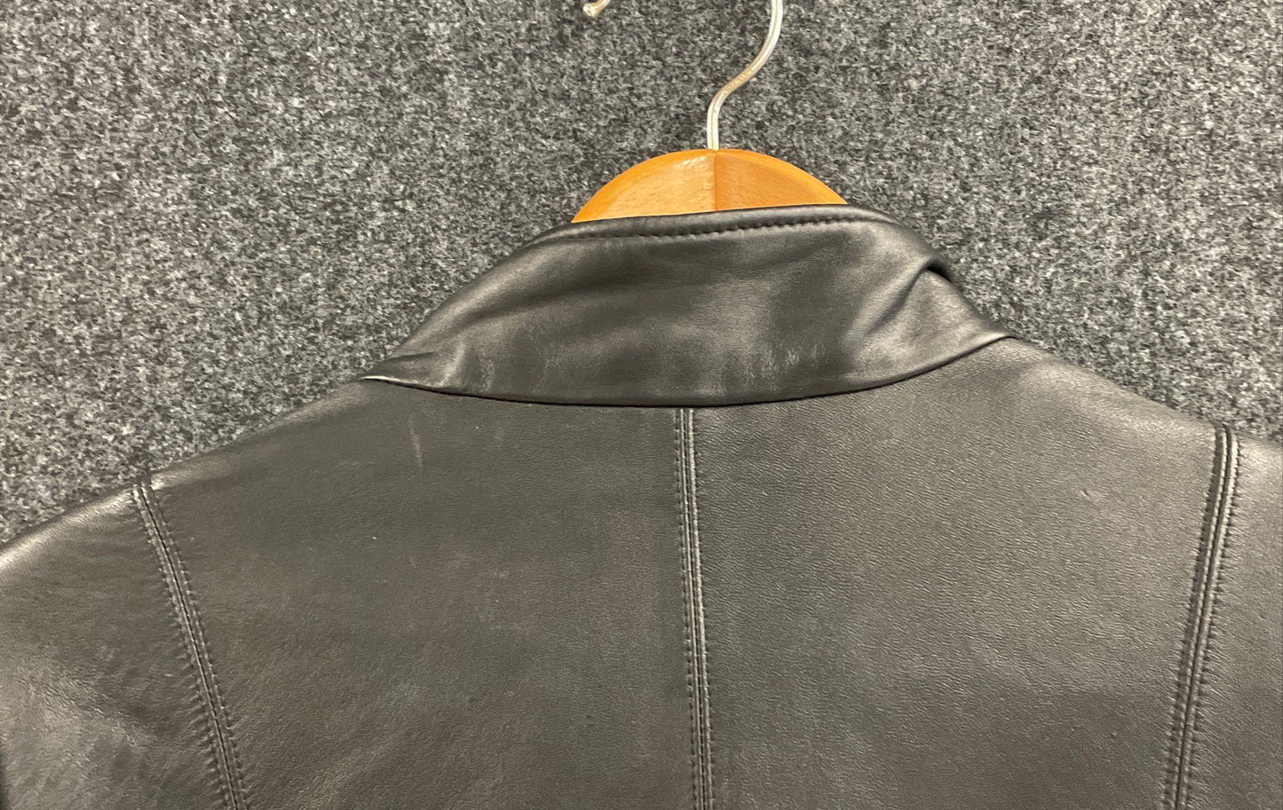 Covington Women's Black Leather Zip Up Mock Neck Plus Size Jacket Sz 20-22W