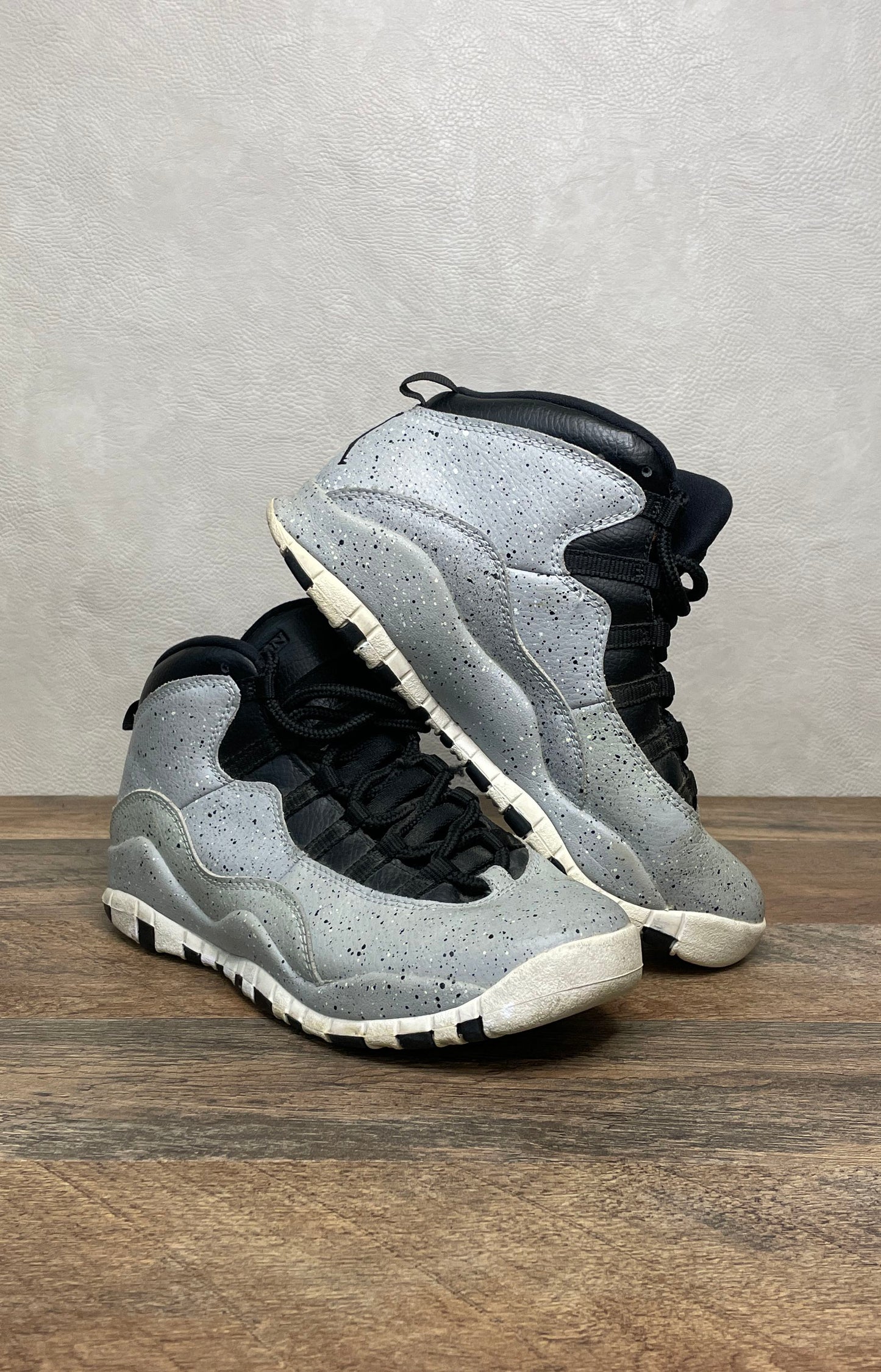 Nike Air Jordan 10 Retro GS Cement Light Smoke Grey Black Red Size 6Y