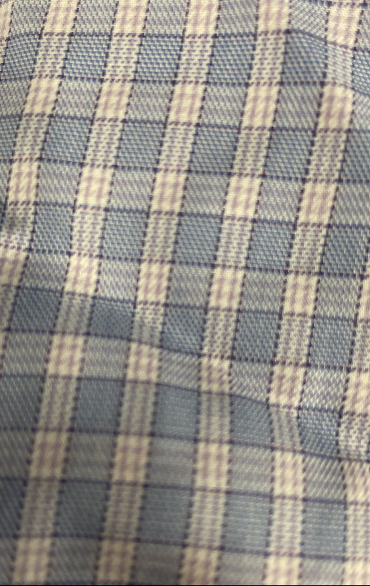 Lorenzo Uomo Men's Button Down Shirt Blue Purple Check Trim Fit Sz 16 34-35