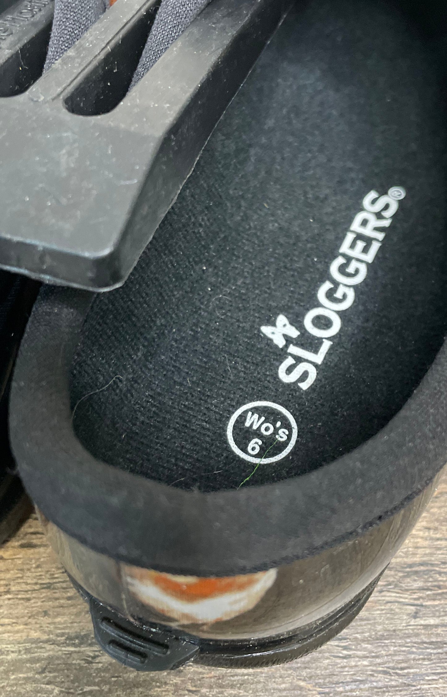 Sloggers Premium Garden Clog Chicken Black Waterproof Shoes Women's Size 6