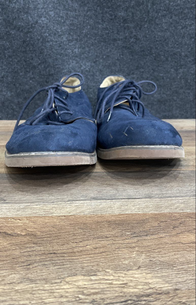 Old Navy Navy Blue Faux Suede Lace-Up Oxford Dress Shoes Men's Size 12
