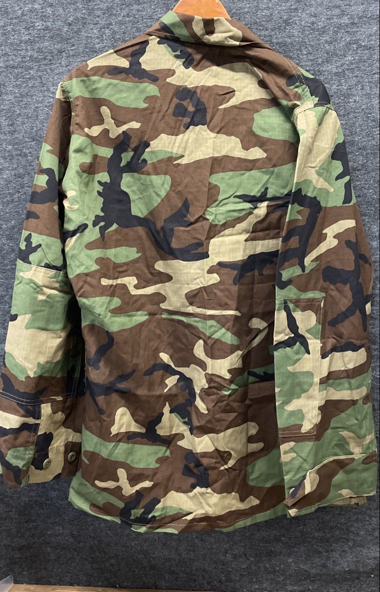 Lion Apparel Men's BDU Woodland Camo Station Work Uniform Shirt Jacket Sz M-XL