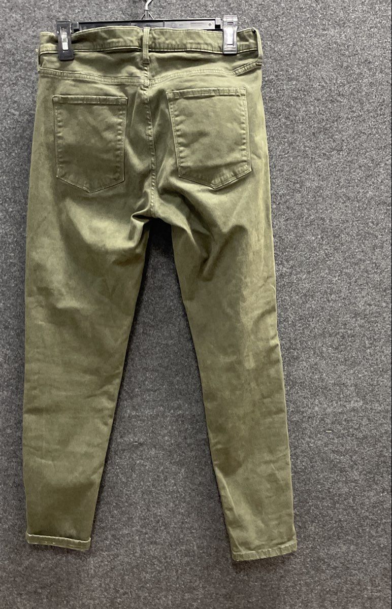 Banana Republic Women's Olive Green Skinny Stretch Cotton Blend Pants Sz 29