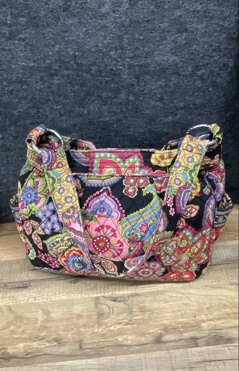 Vintage 2000s Vera Bradley Quilted Cotton Floral Paisley Tote & Bag Lot of 2