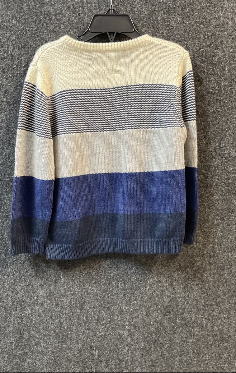 Mayoral Boys Blue White Gray Striped Knitwear Sweater NWT Sz 4