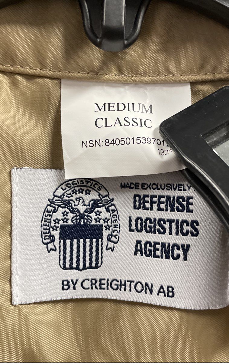 Defense Logistics Agency Men's Khaki Service Type I Poly Wool Shirt Size M