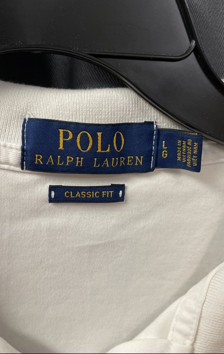 Polo Ralph Lauren Men's White Classic Fit Short Sleeve Golf Polo Shirt Sz L