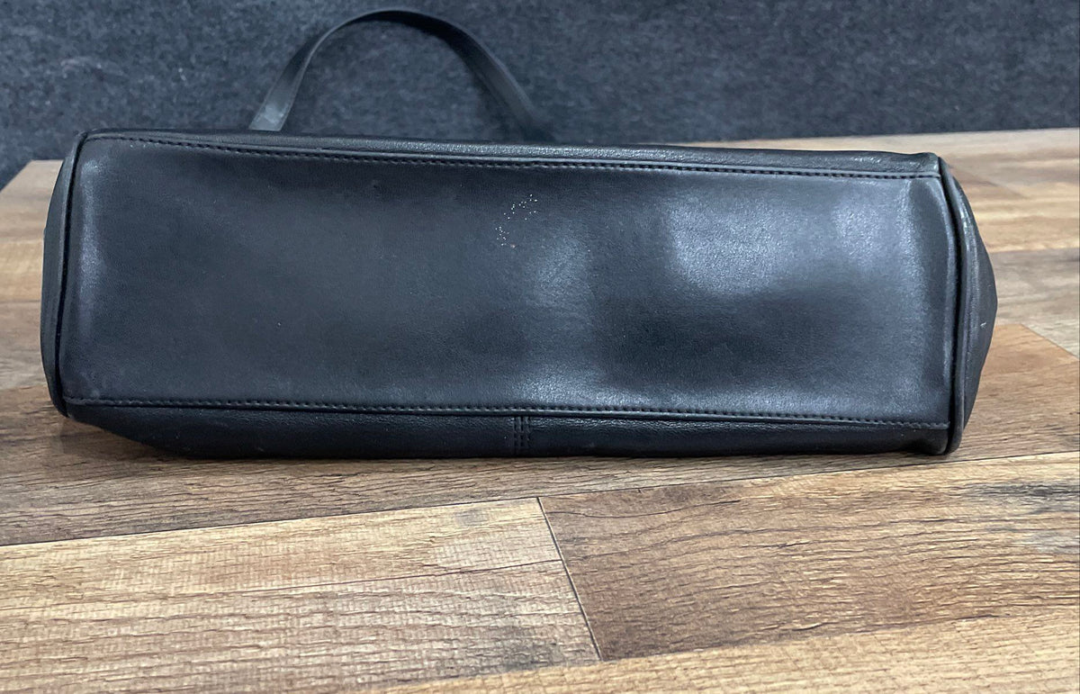 Giani Bernini Black Leather Crossbody Bag Gold Tone Hardware