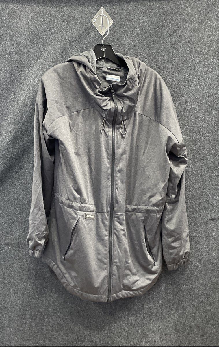 Columbia Men's Gray Omni-Heat Reflective Full Zip Hooded Jacket Sz M