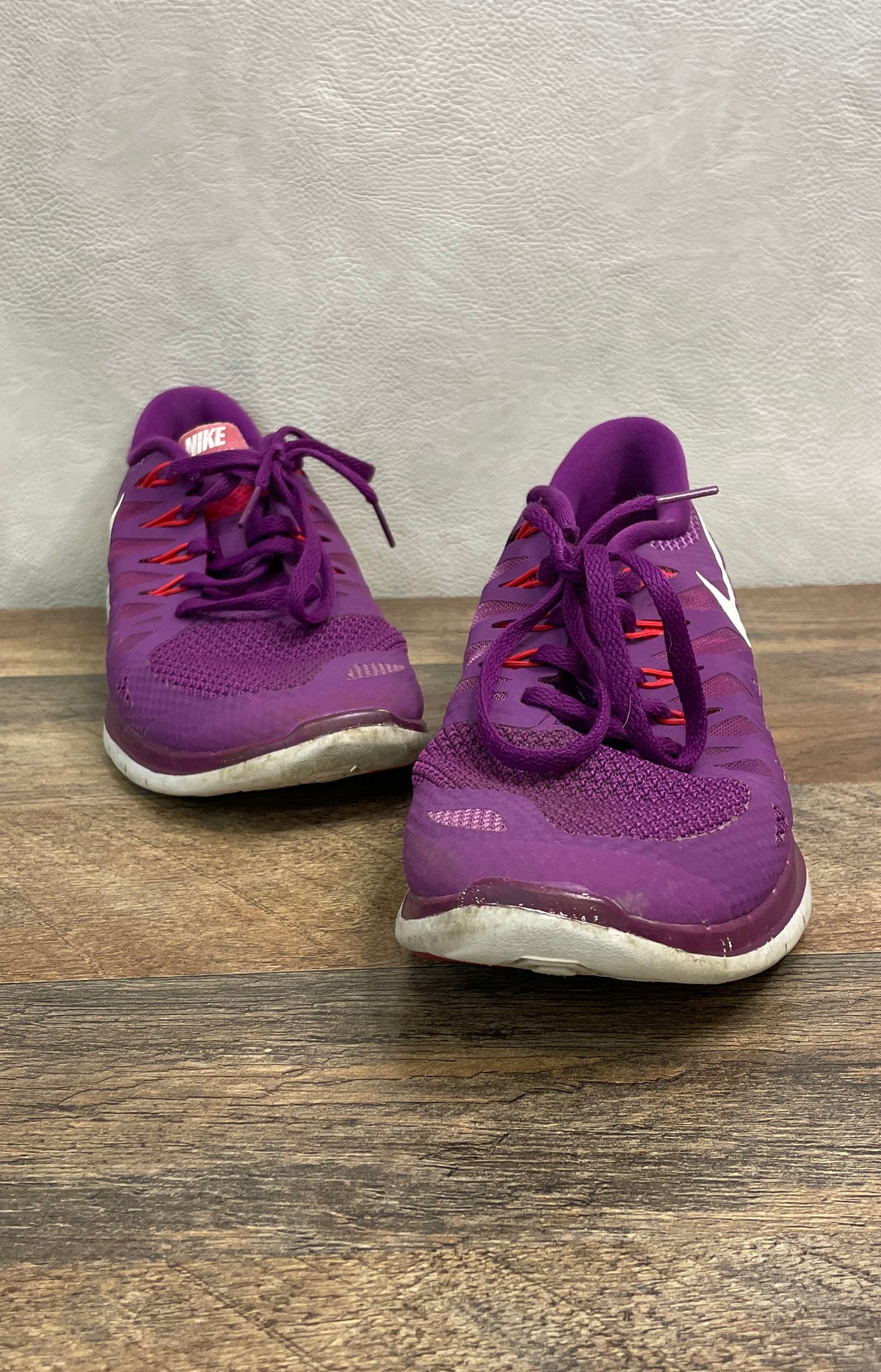 Nike Free 5.0 Hyper Grape Purple Orange Running Shoes Women's Size 9.5