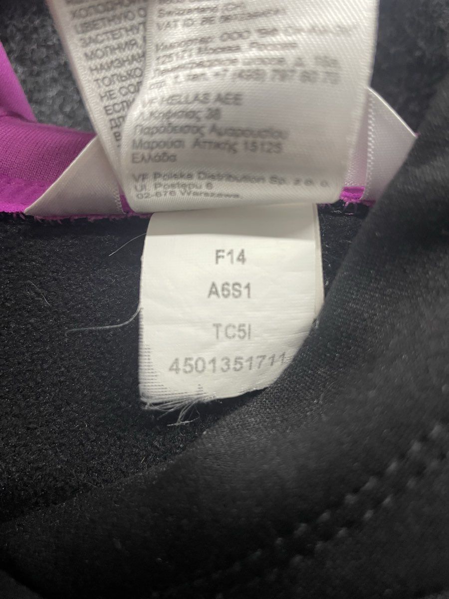 The North Face Women's Hoodie Black Pink Logo Pullover Fleece Lined Sz L