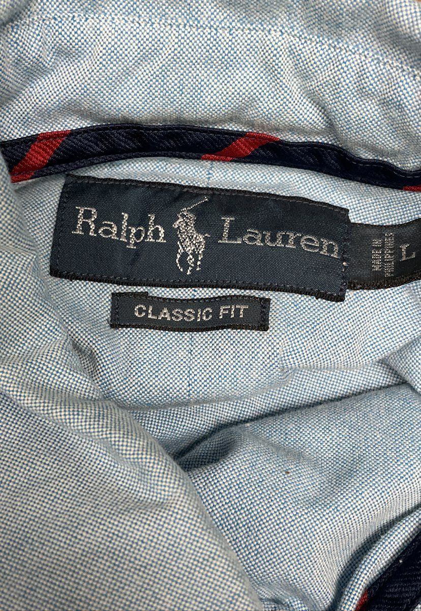 Polo Ralph Lauren Men's Light Blue Classic Fit Oxford Button Up Shirt Sz L